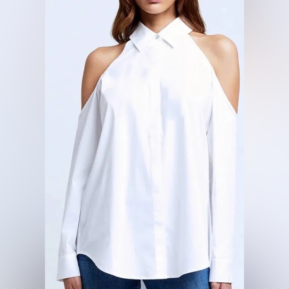 Lagence cutout white blouse xs worn once
